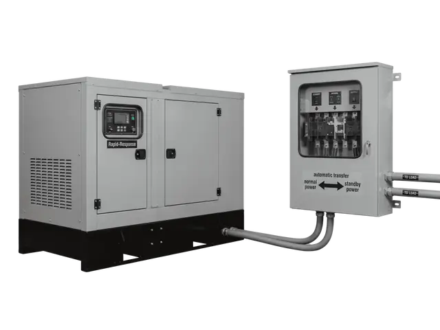 Standby power configuration with automatic transfer for supply continuity