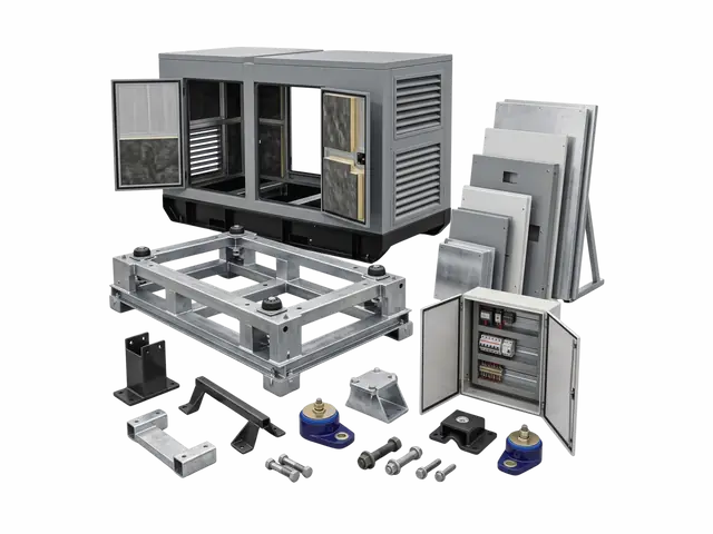 Structural and enclosure parts including canopies, mounts and panels for generation assets