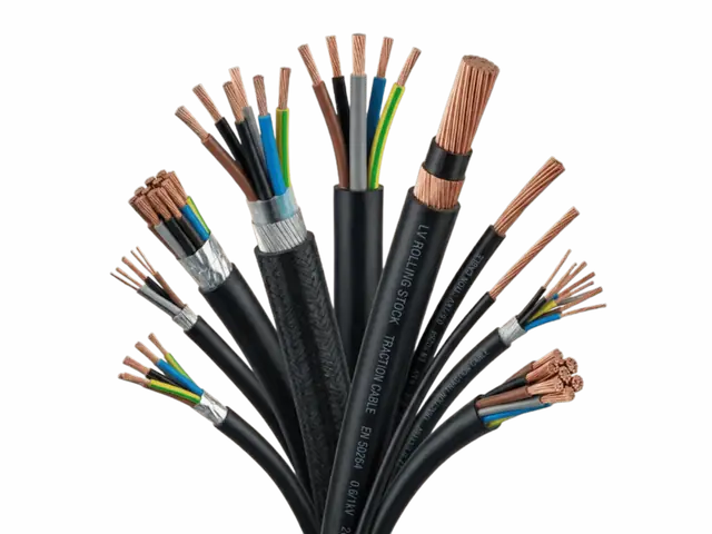 LV rolling stock and traction cables