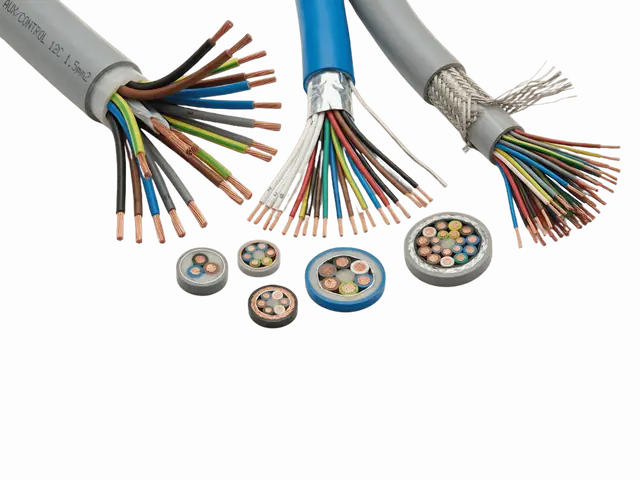 LV auxiliary and control cables, screened and unscreened